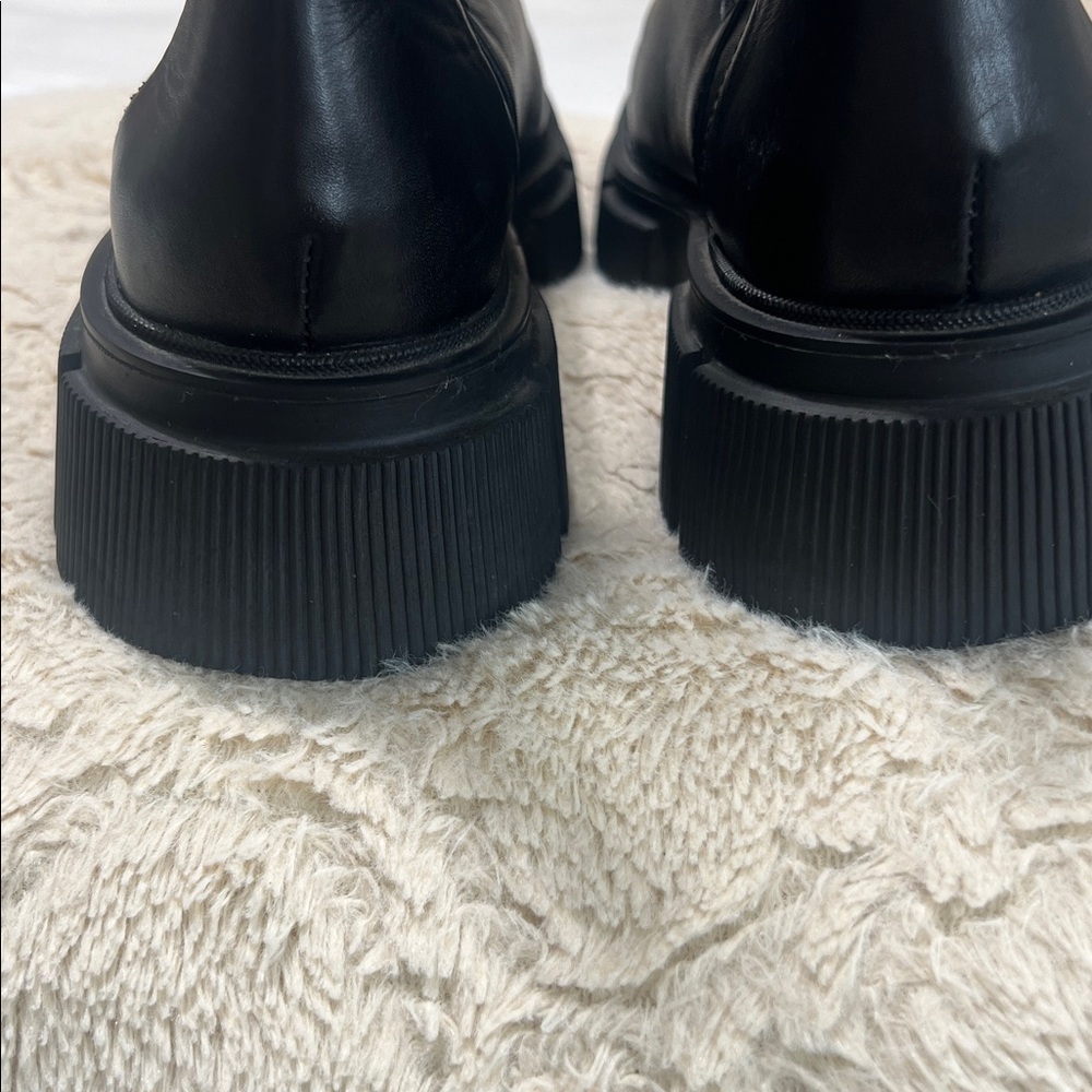 Zara Black Chunky Chelsea Ankle Boots - Picture 8 of 11